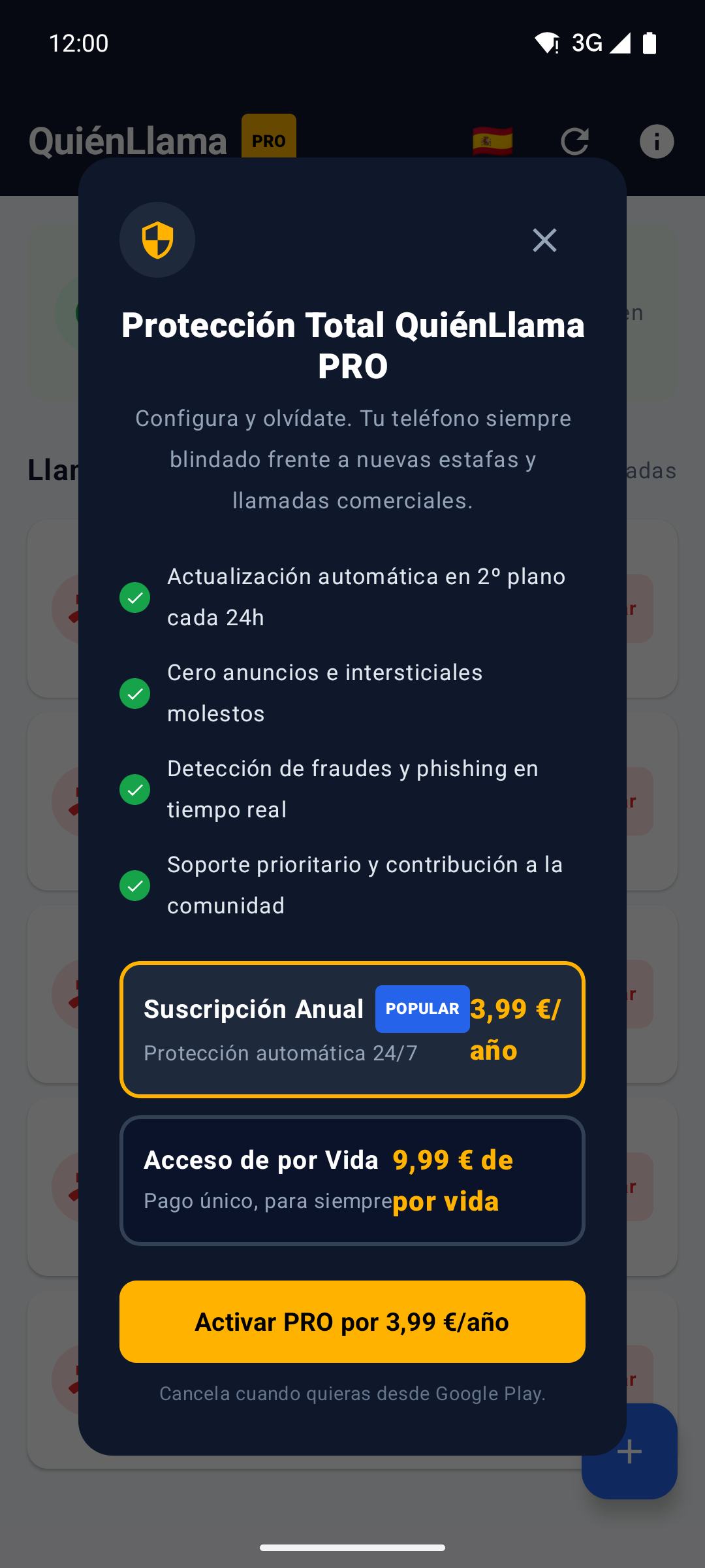 Protección PRO de por vida